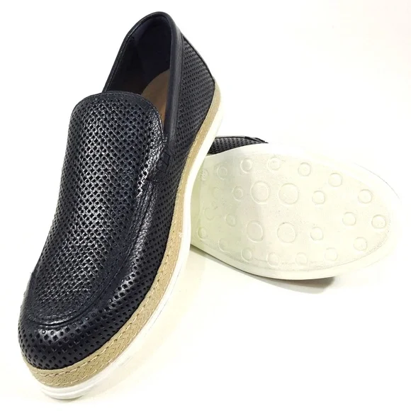 PRINCIPE DI BOLOGNA 🇮🇹 MEN'S BLUE SOFT LEAHER SUMMER FLAT LOAFERS - Picture 7 of 7